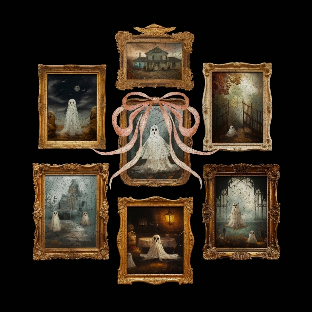 Spooky ghost portrait T- shirts